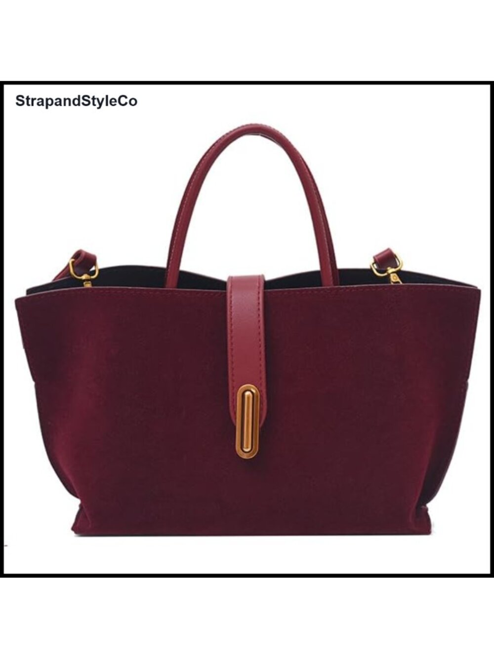 Faux Suede Satchel Tote Crossbody Shoulder Bag Top-Handle Purse Travel Work